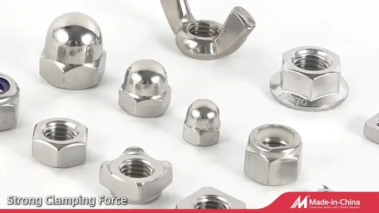 Wholesale China OEM High Strength Carbon Steel Stainless Steel Tuercas Hex Hexagon Locking Lock Insert Flange Nut for Medical Equipment Solar Energy Systems